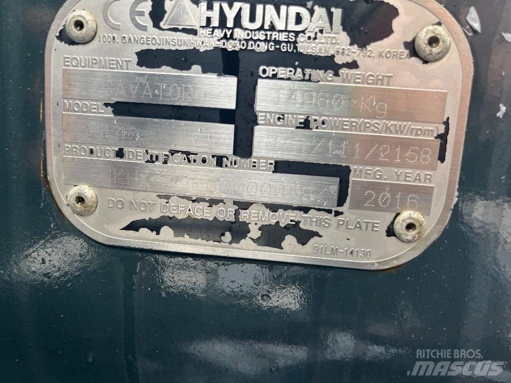 Hyundai HW140 Pyöräkaivukoneet