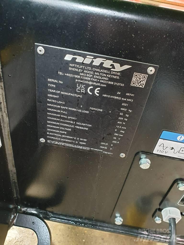 Niftylift HR15 Kuukulkijat