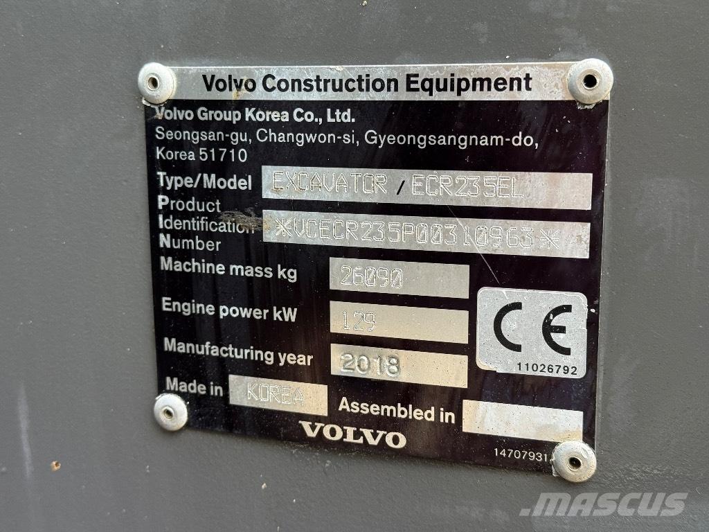 Volvo ECR 235 EL Telakaivukoneet