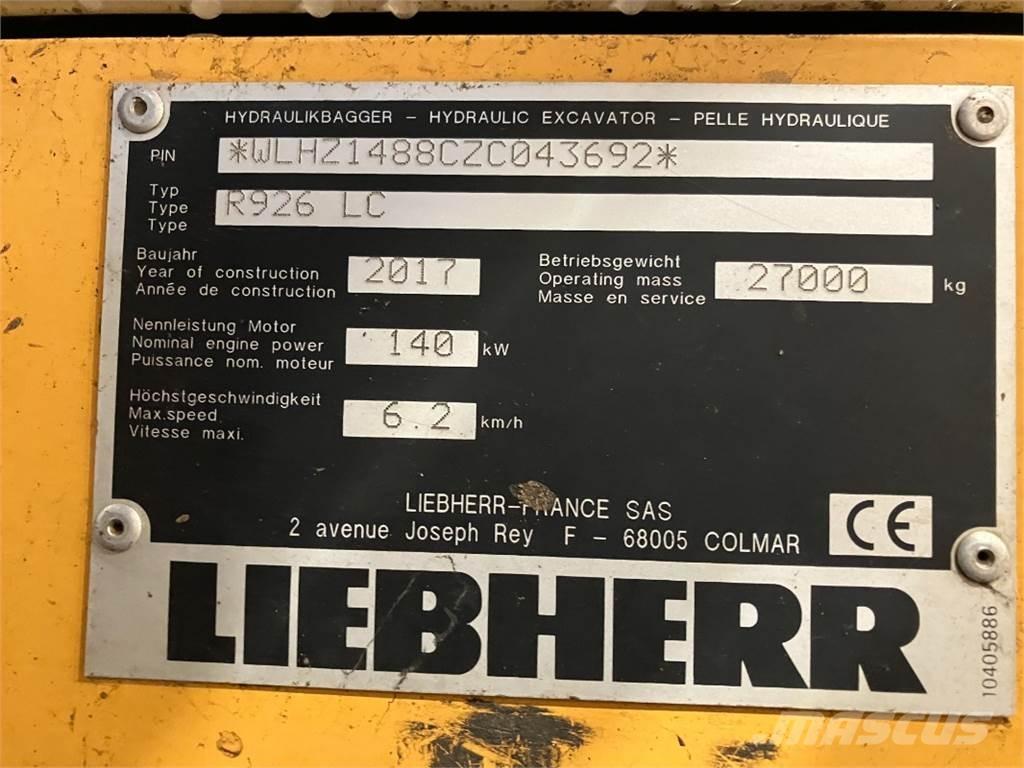 Liebherr R926 Telakaivukoneet