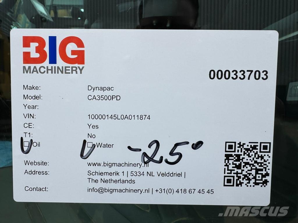 Dynapac CA3500PD Yksivalssijyrät