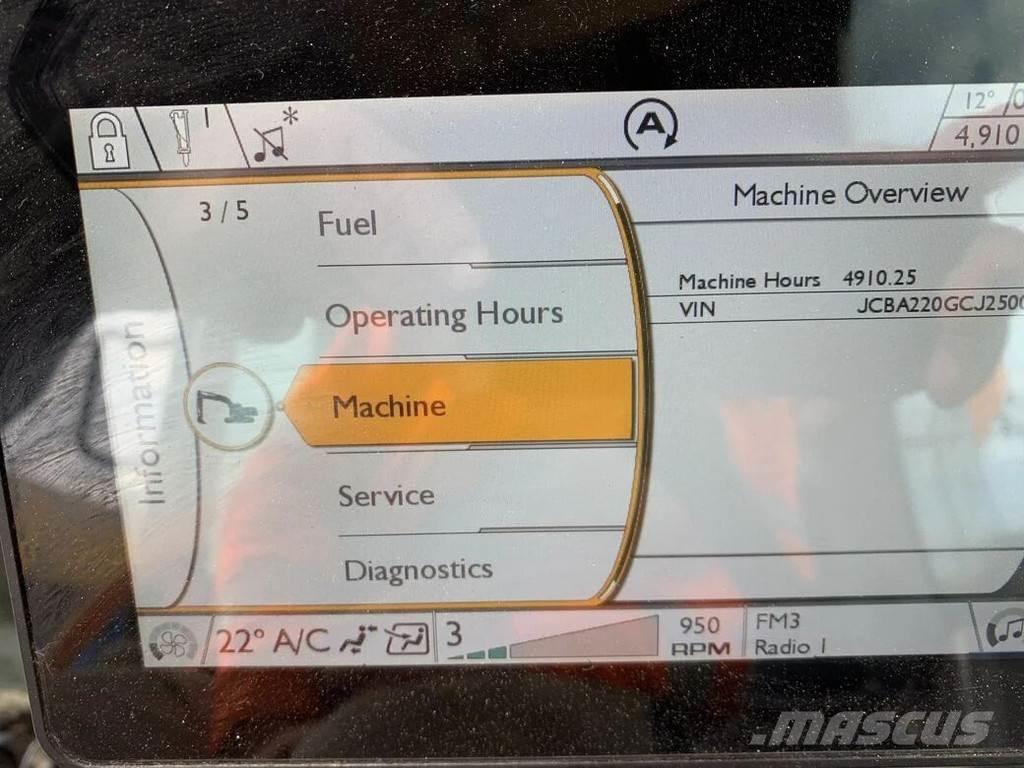 JCB JS220X Telakaivukoneet