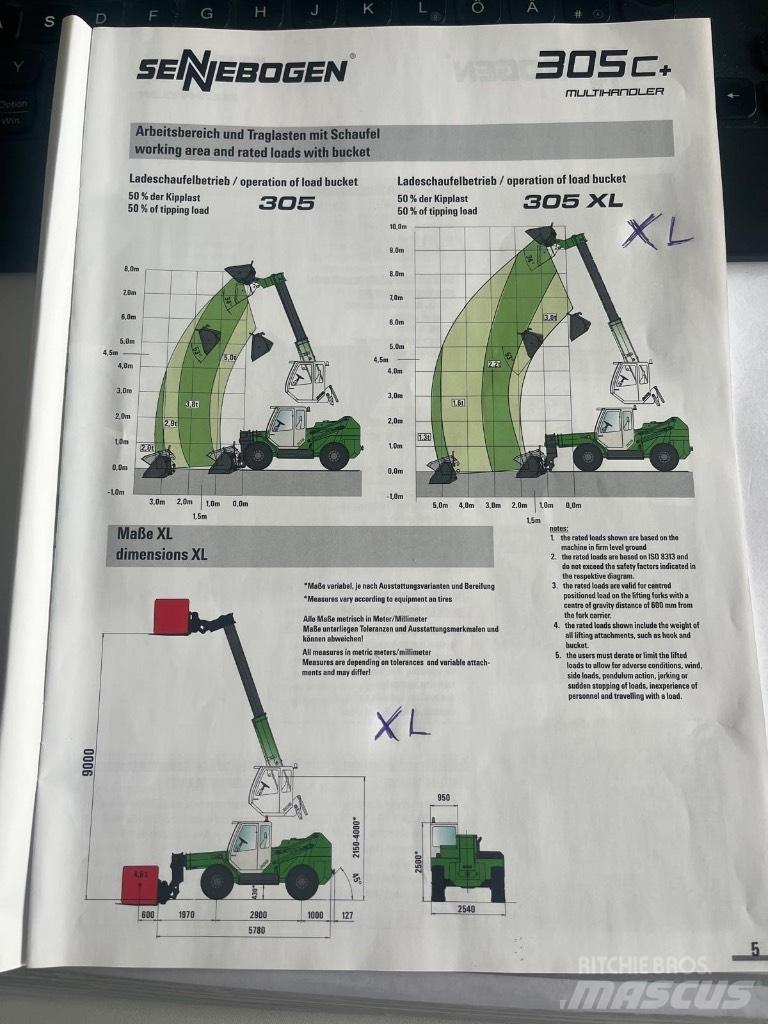 Sennebogen 305 XL Teleskooppikuormaajat