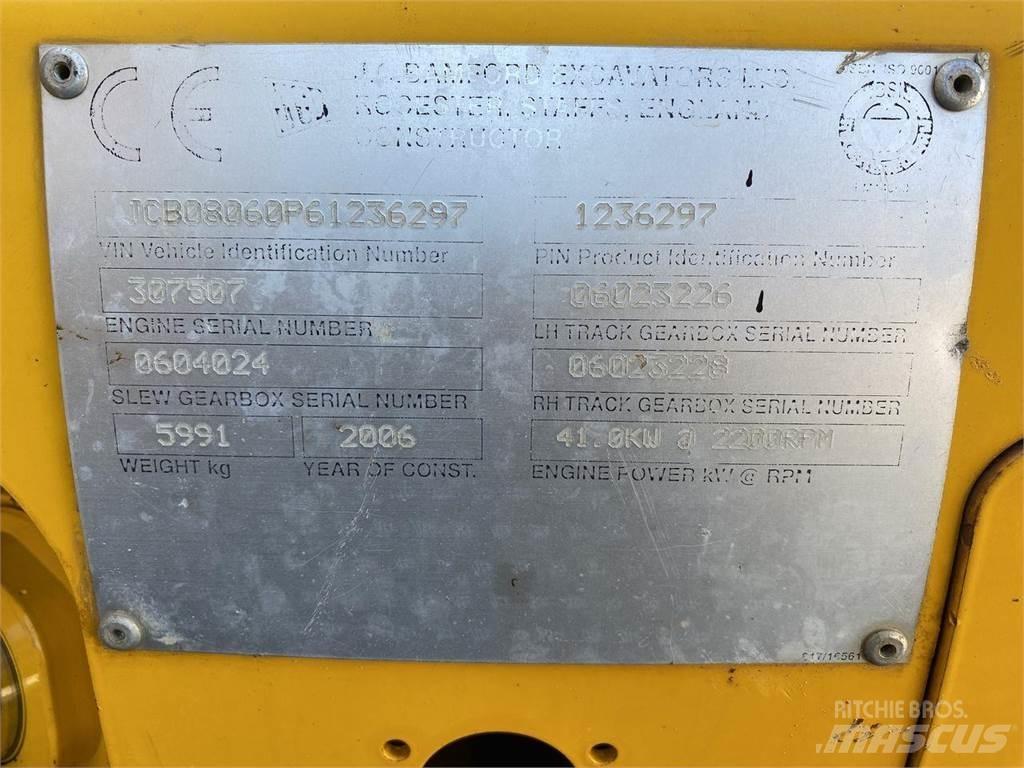 JCB 8060 Pyöräkaivukoneet