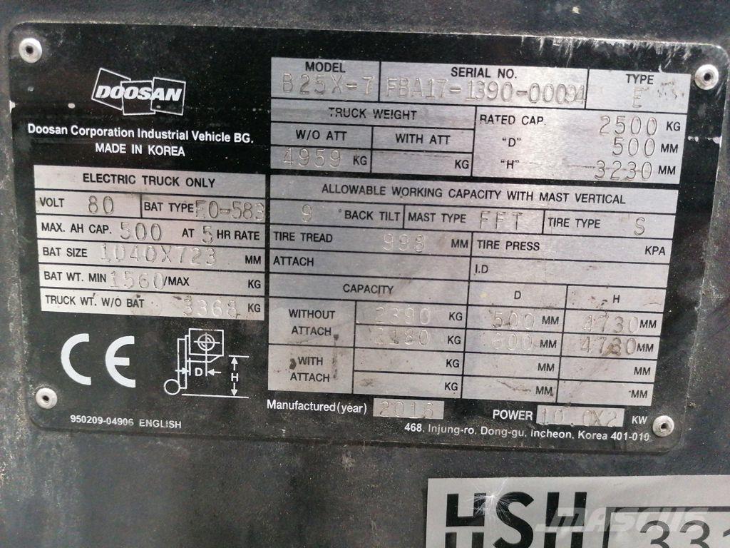 Doosan B25X-7 Sähkötrukit