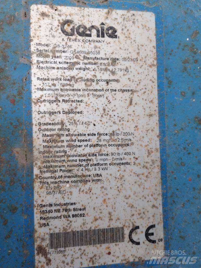 Genie GS 3246 Saksilavat