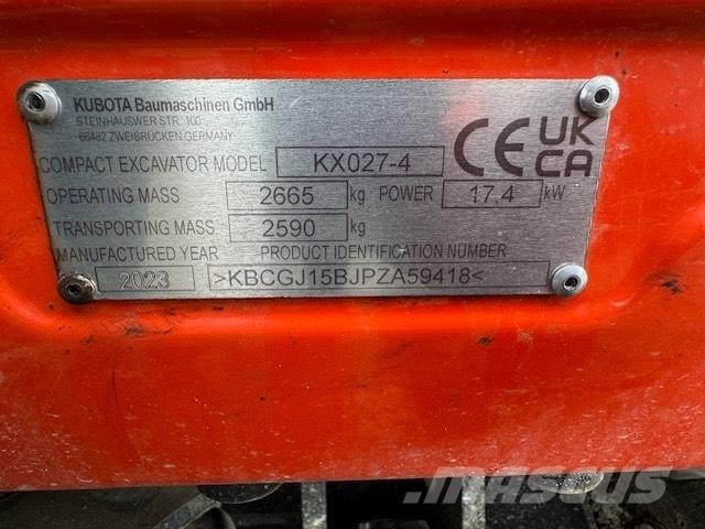 Kubota KX 027-4 Minikaivukoneet < 7t