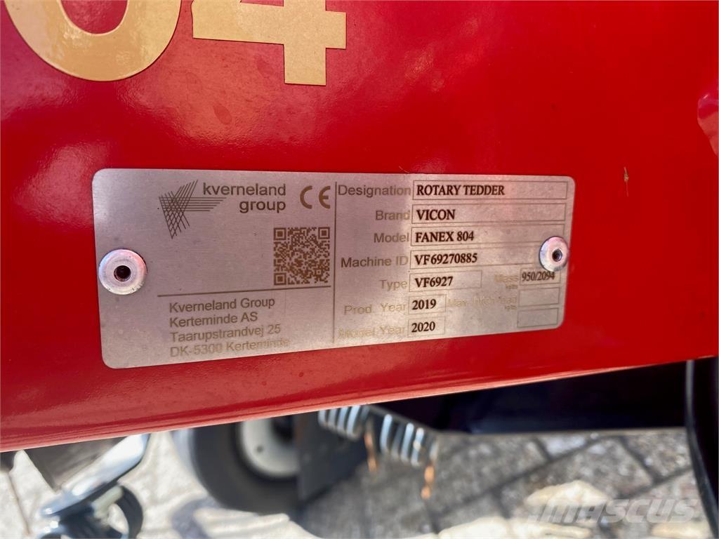 Vicon Fanex 804 Pöyhimet ja haravat