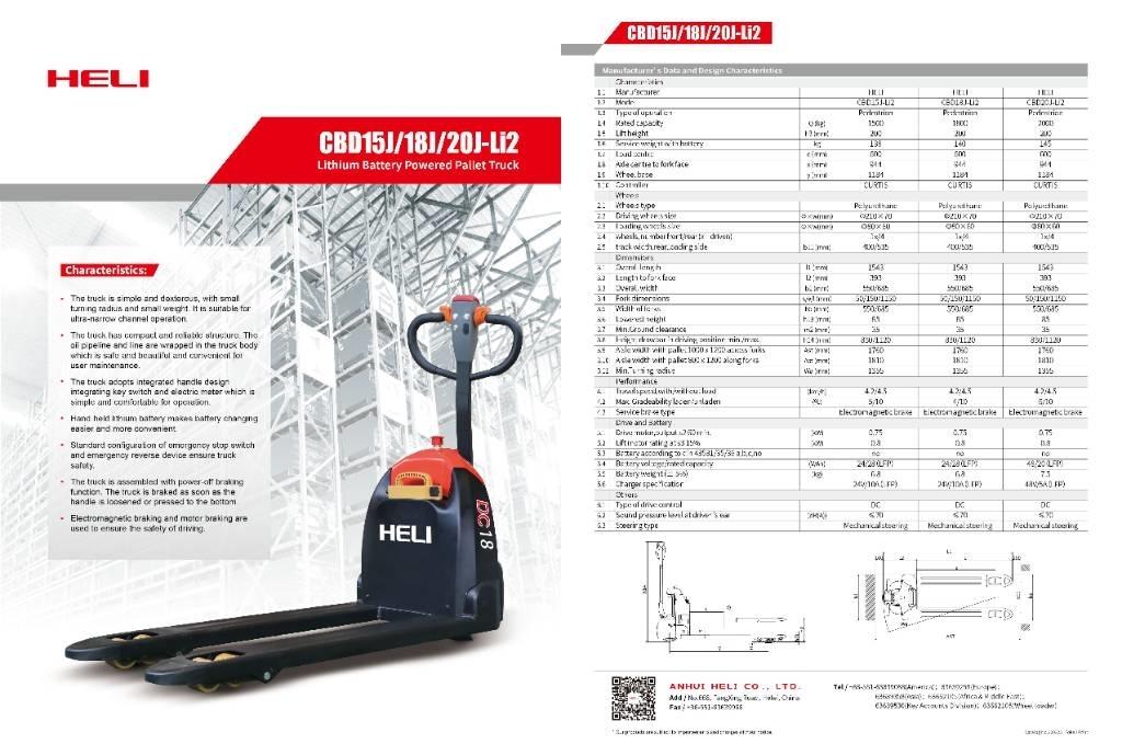 Heli CBD20 Lavansiirtotrukit