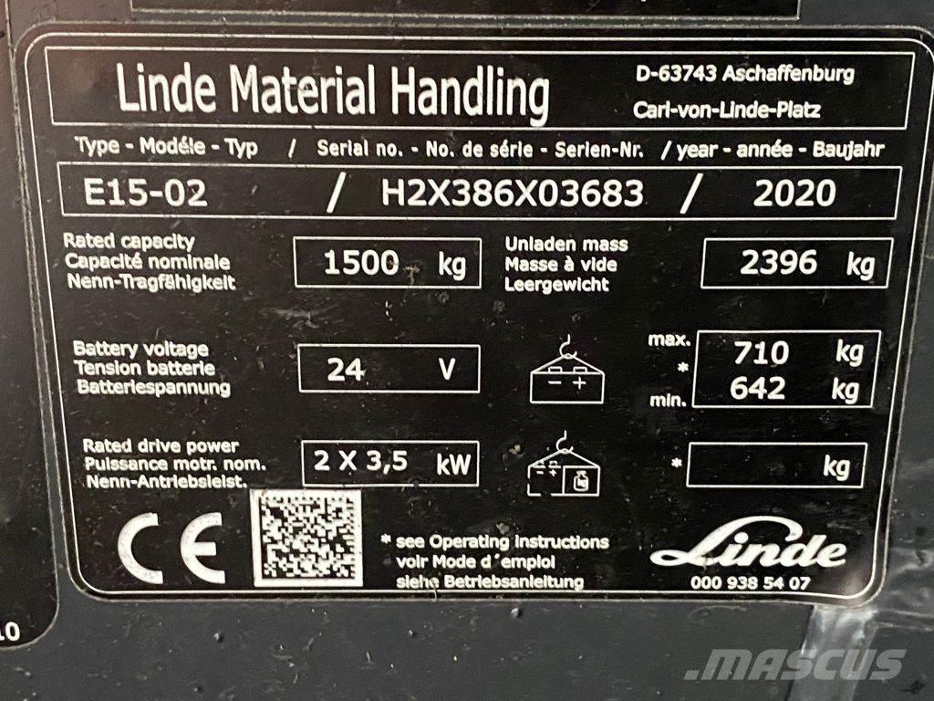 Linde E15-02 Sähkötrukit