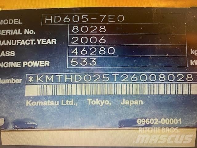 Komatsu HD 605-7 Maansiirtoautot