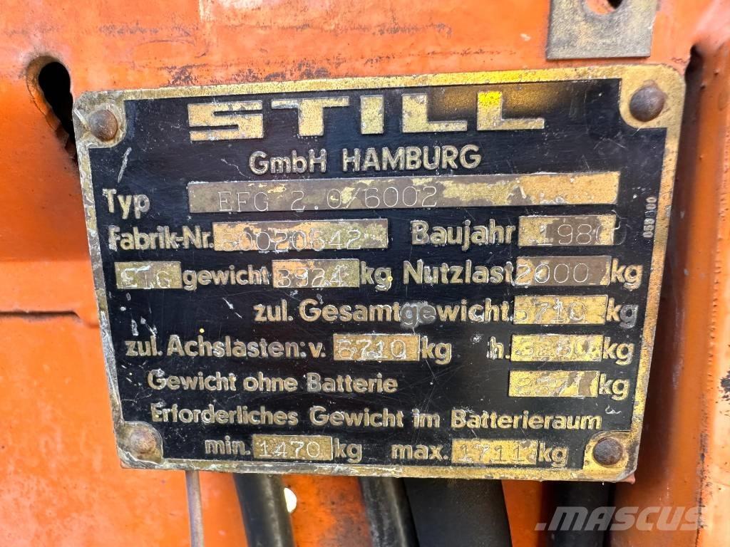 Still EFG 2/6012 Sähkötrukit