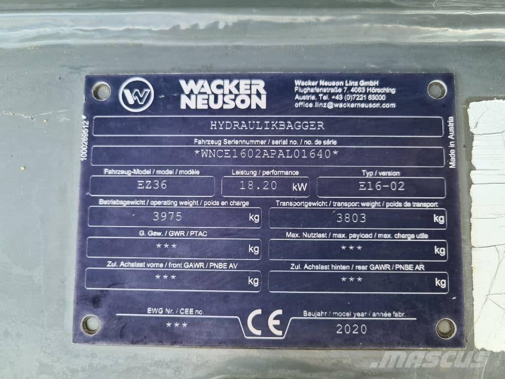 Wacker Neuson EZ36 Telakaivukoneet