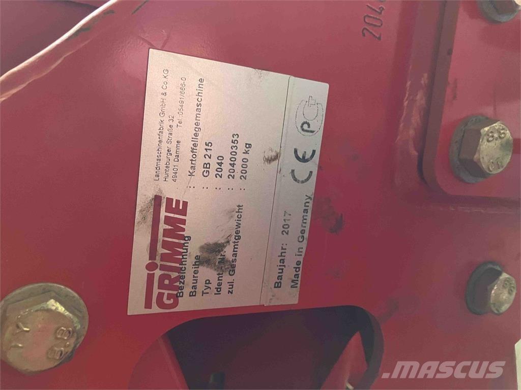 Grimme GB 215 Perunanistutuskoneet