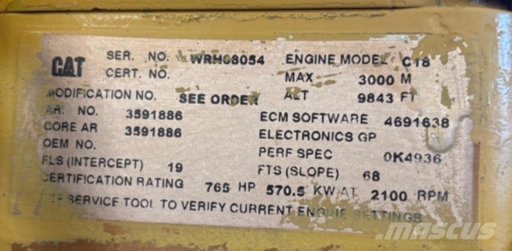 CAT C 18 Muut koneet