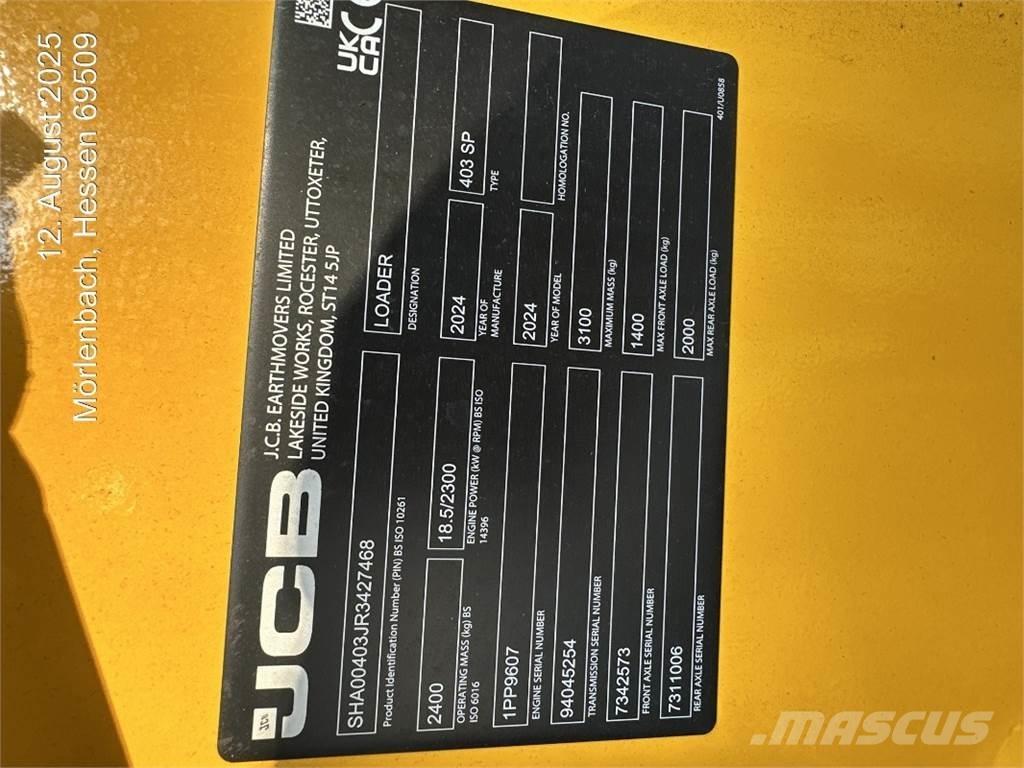 JCB 403 Pyöräkuormaajat