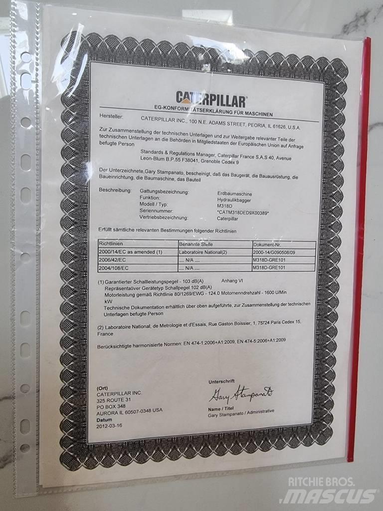 CAT 318D Jätteenkäsittelijät