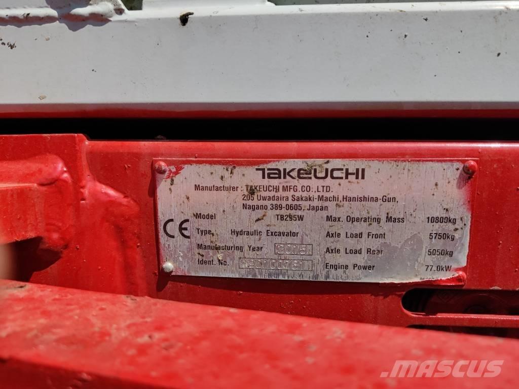 Takeuchi TB 295 W Pyöräkaivukoneet