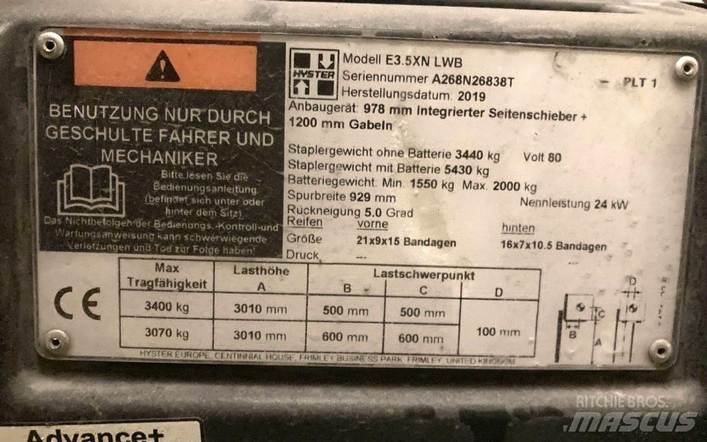 Hyster E 3.5 XN LWB Sähkötrukit
