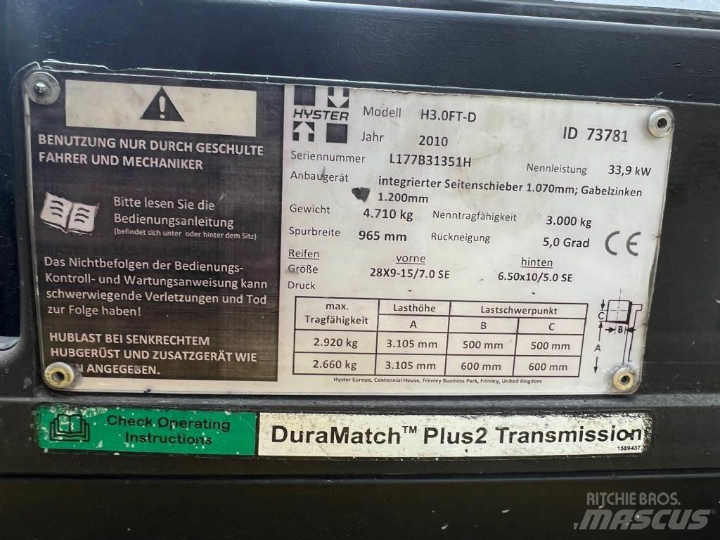 Hyster H 3.0 FT Dieseltrukit