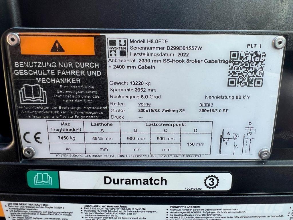 Hyster H 8.0 FT9 Dieseltrukit