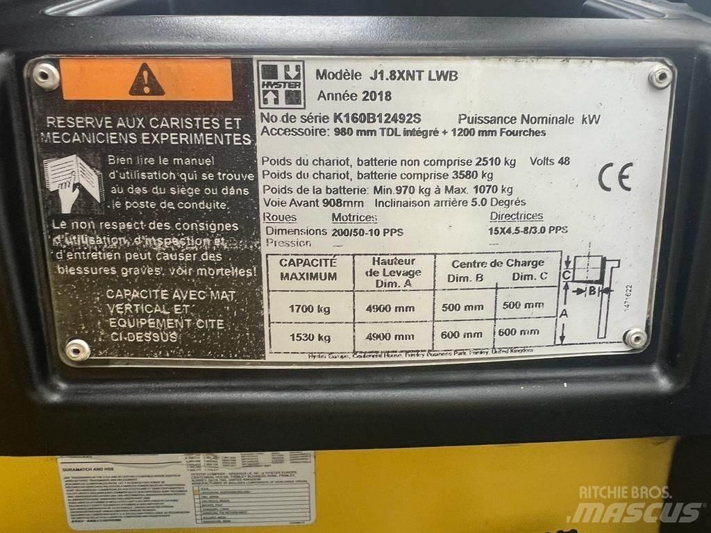 Hyster J 1.8 XNT Sähkötrukit