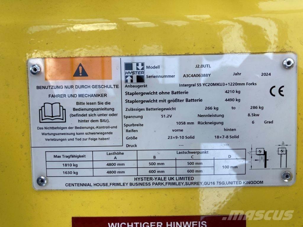 Hyster J 2.0 UTL Sähkötrukit