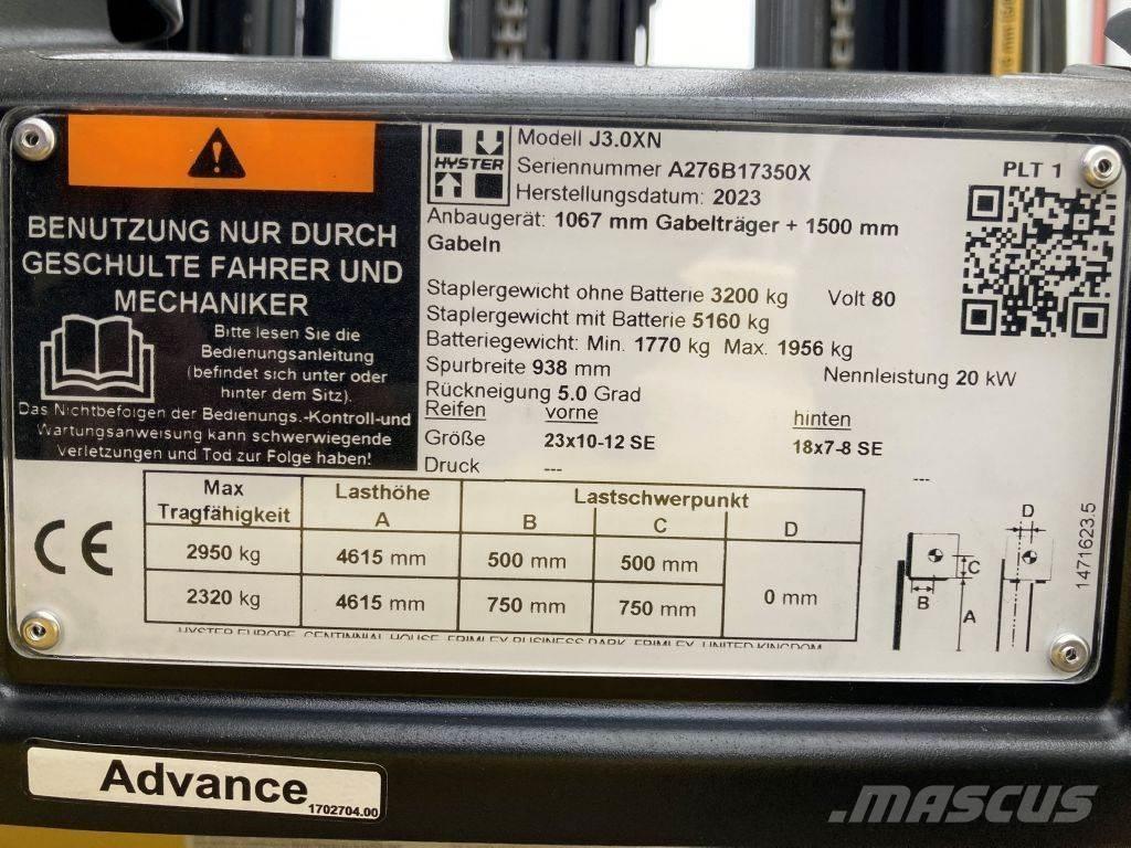 Hyster J 3.0 XN Sähkötrukit