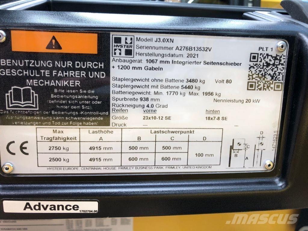 Hyster J 3.0 XN Sähkötrukit