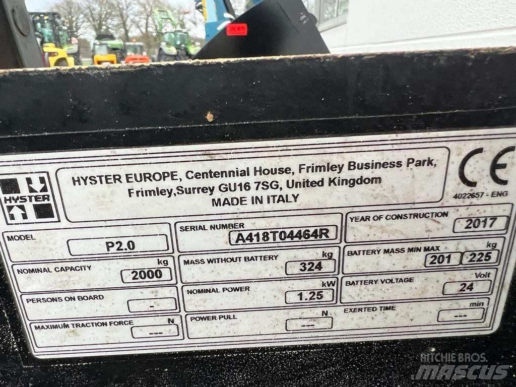 Hyster P 2.0 Lavansiirtotrukit