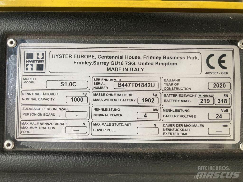 Hyster S 1.0 C Käyden ajettavat pinoamistrukit