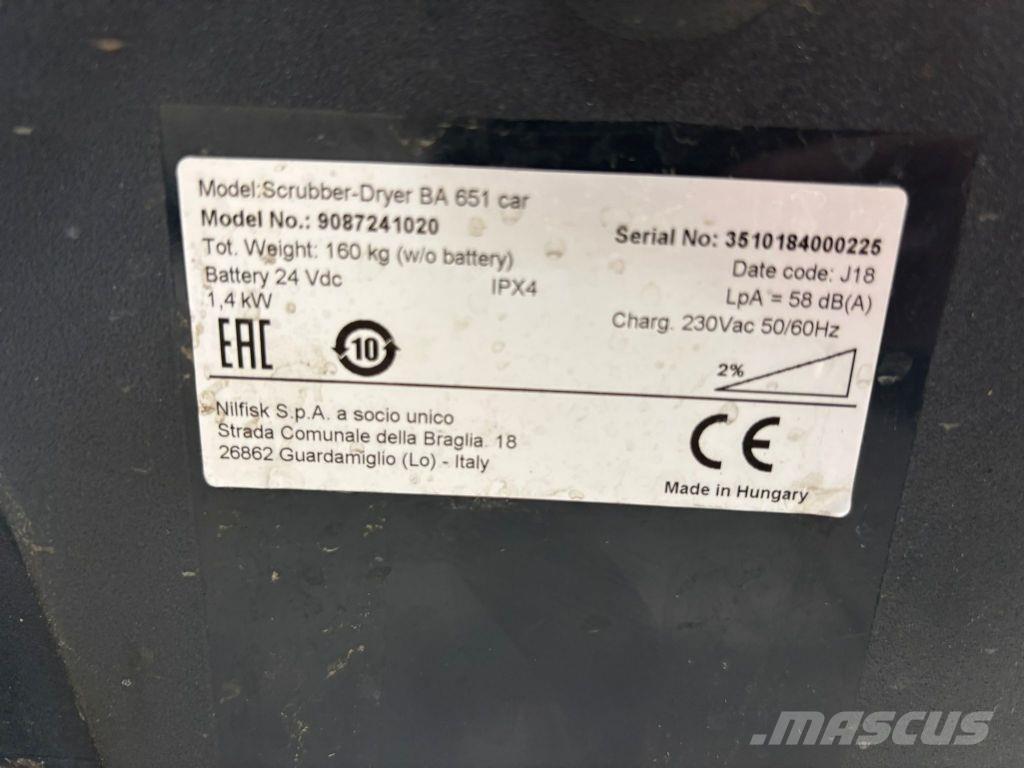 Nilfisk BA 651 Lakaisukoneet