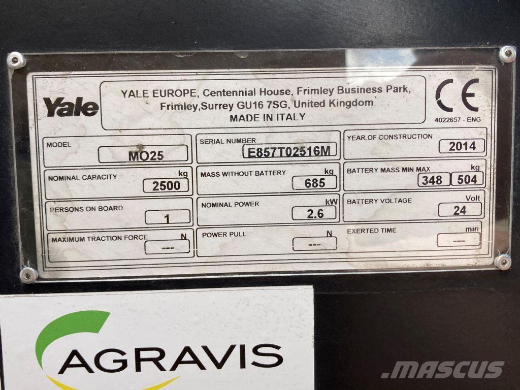 Yale MO 25 Matalakeräilytrukit