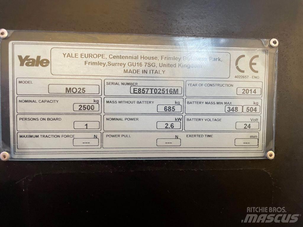 Yale MO 25 Matalakeräilytrukit