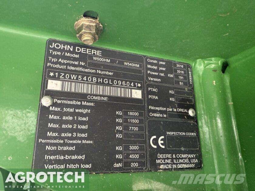 John Deere W540 HM Traktorit