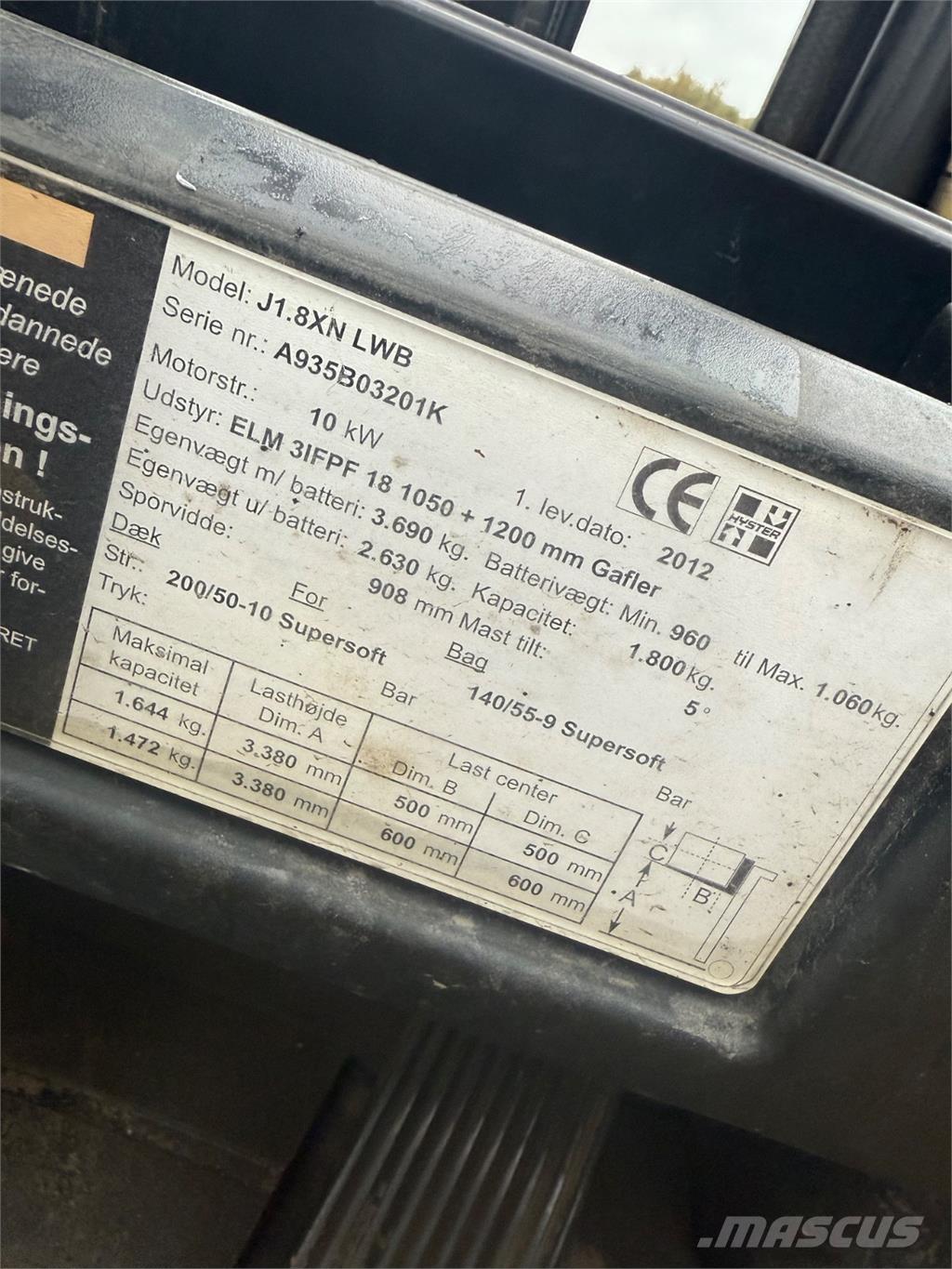 Hyster J1.8XN Sähkötrukit