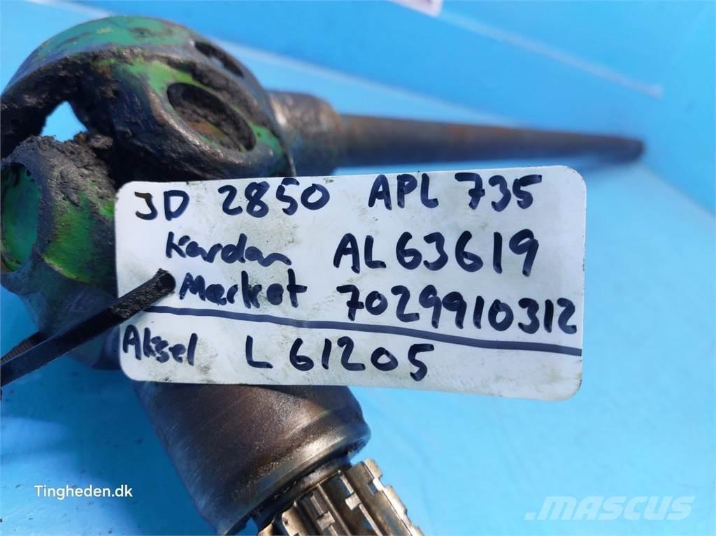 John Deere 2850 Lisävarusteet ja komponentit