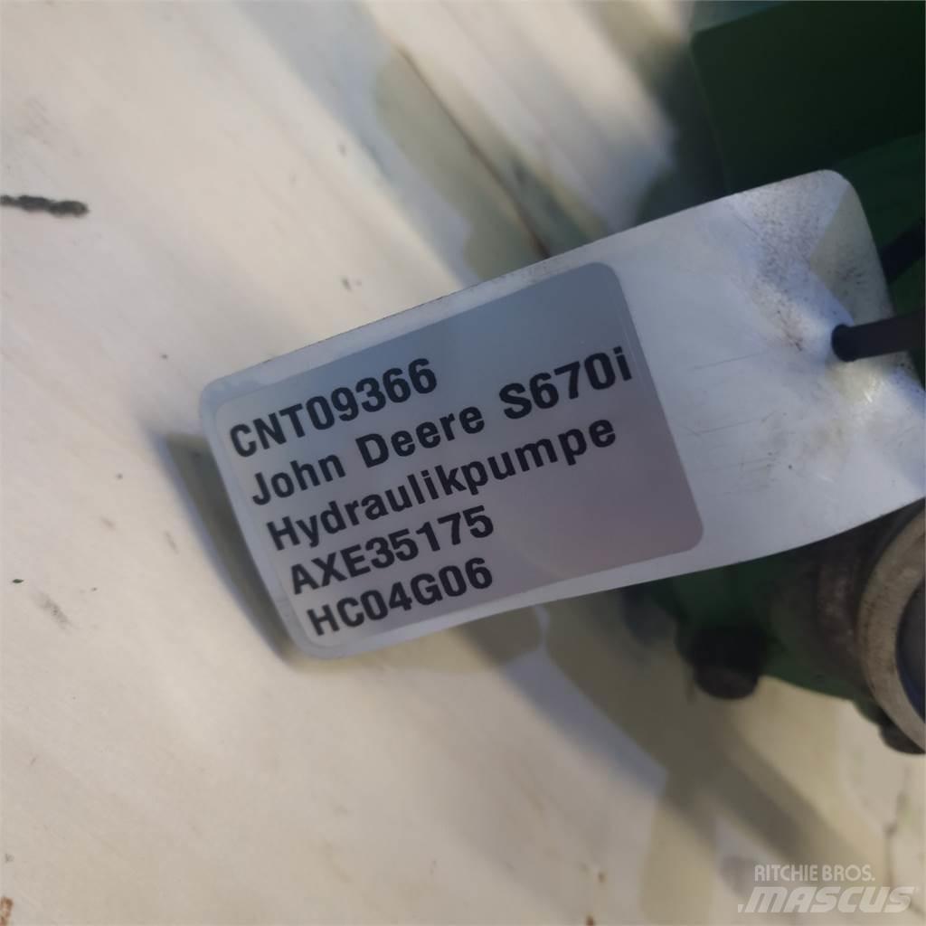 John Deere S670 Hydrauliikka