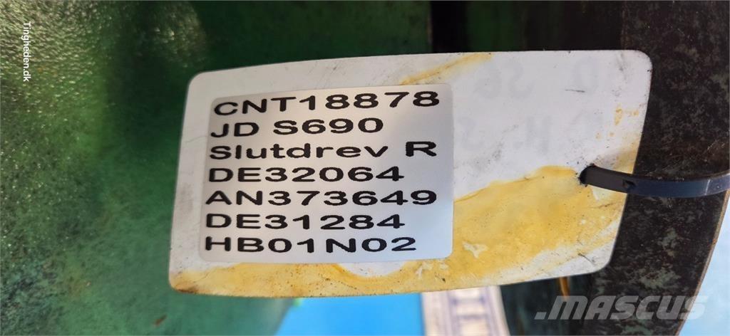 John Deere S690 Lisävarusteet ja komponentit
