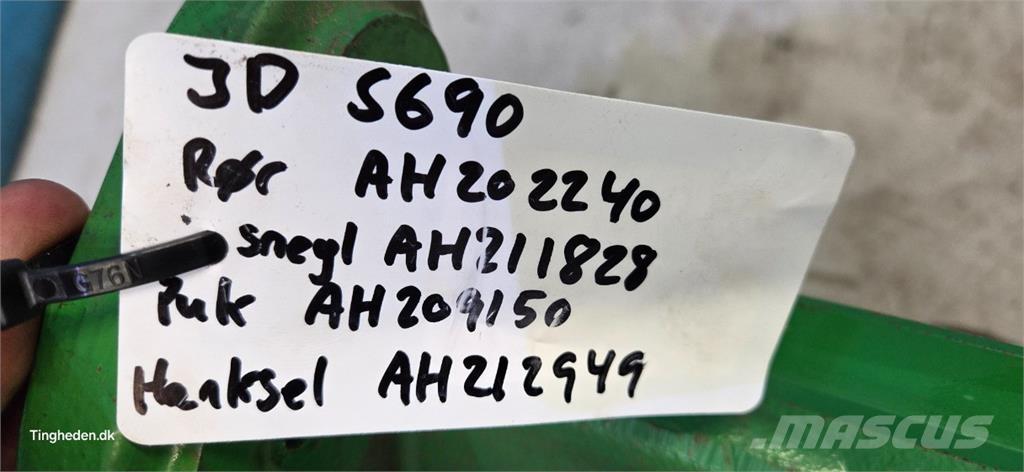 John Deere S690 Lisävarusteet ja komponentit