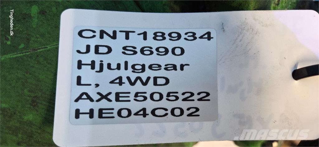 John Deere S690 Lisävarusteet ja komponentit