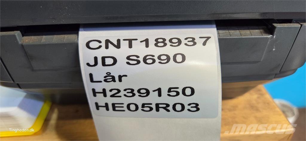 John Deere S690 Lisävarusteet ja komponentit