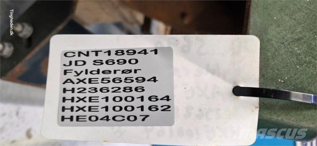 John Deere S690 Lisävarusteet ja komponentit