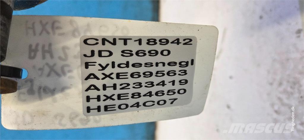 John Deere S690 Lisävarusteet ja komponentit