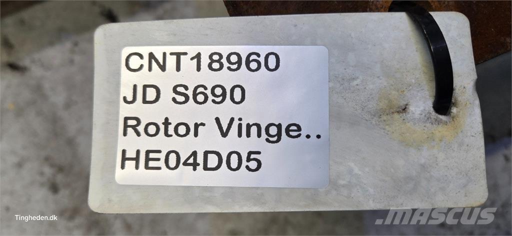 John Deere S690 Lisävarusteet ja komponentit