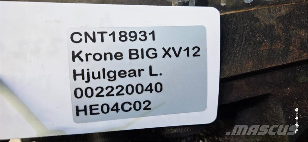 Krone Big X V12 Heinä- ja tuorerehukoneiden tarvikkeet