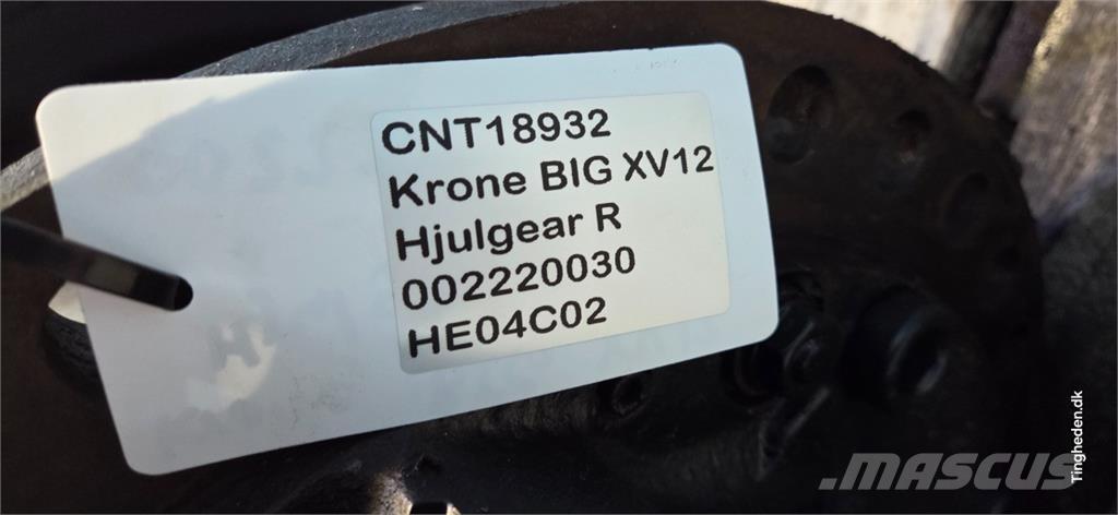 Krone Big X V12 Heinä- ja tuorerehukoneiden tarvikkeet