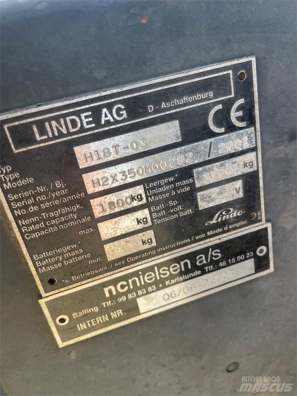 Linde H18T Nestekaasutrukit