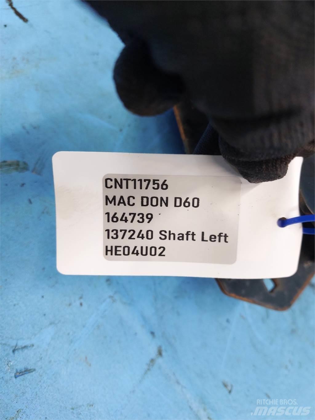 MacDon D60 Lisävarusteet ja komponentit