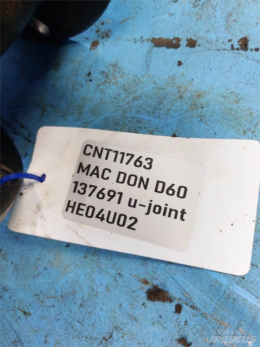 MacDon D60 Lisävarusteet ja komponentit